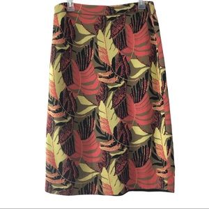 Peruvian Connection Pima Cotton Palm Print Skirt